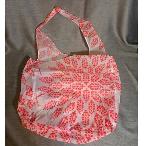 Free People Reusable Shopping Bag Tote Crossbody XL Coral White